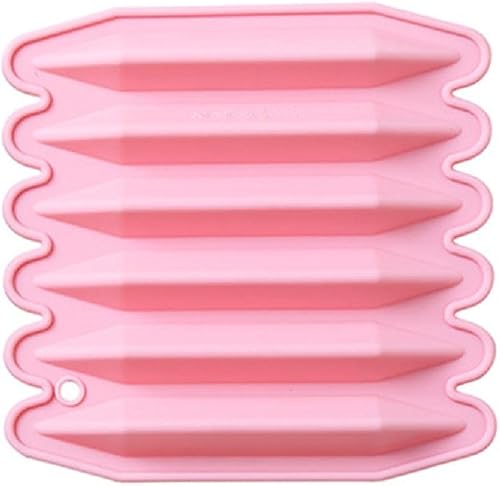 Molde de silicona para lápices de 6 cavidades 3D para lápices, molde de pastel de chocolate, palillo de dentición para bebés, moldes de caramelo de