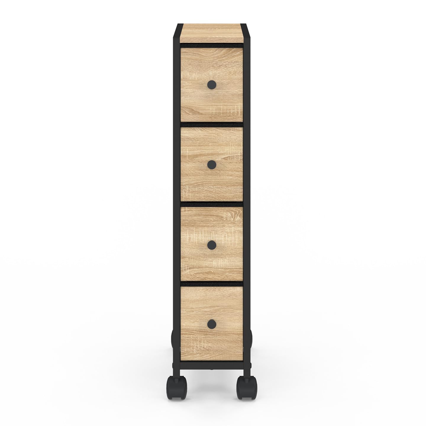 IDMarket - Tour de rangement 4 tiroirs UTAH sur roulettes colonne gain de place design industriel