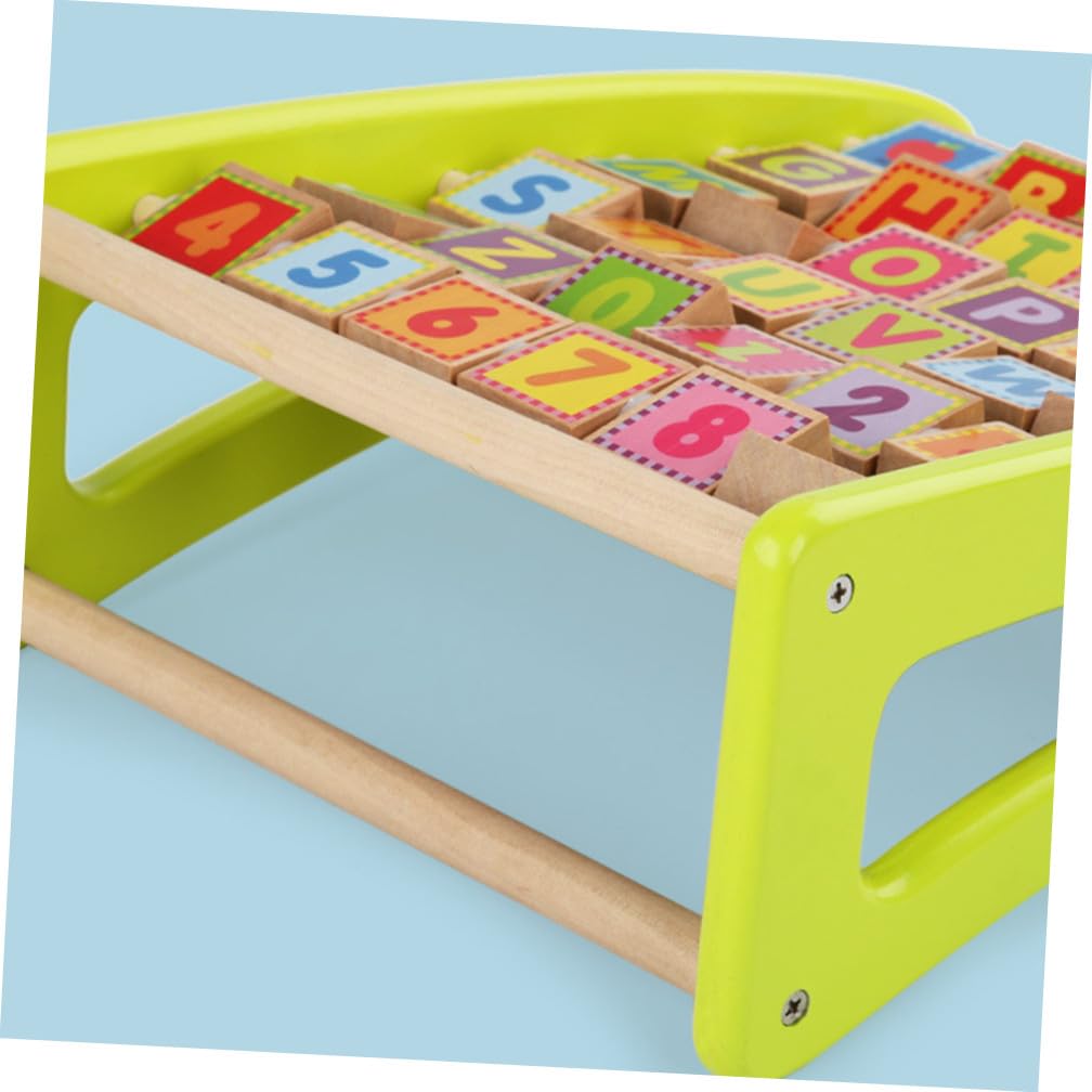 Gioco Educativo in Legno per Tavola Cognitiva Multifunzione con Lettere e Numeri Strumento Montessori per Apprendimento Precoce e Coordinazione Mano-Occhio Resistente e Didattico