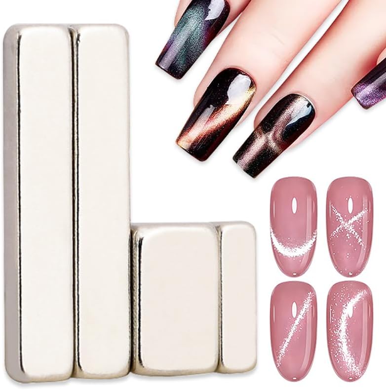 Danneasy 3pcs cat eye magnet for nails magnetic gel nail polish doublehead magic stronger nail magnets wand acrylic magnet stick nail