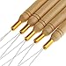 Produktbild Leevia 5 Stück Holz-Haarverlängerungen Schlaufennadeln Einfädler Draht Ziehen Haken Werkzeug für Perlen und Federn