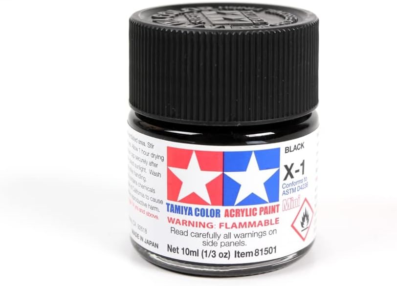 Models X-1 Mini Acrylic Paint, Black