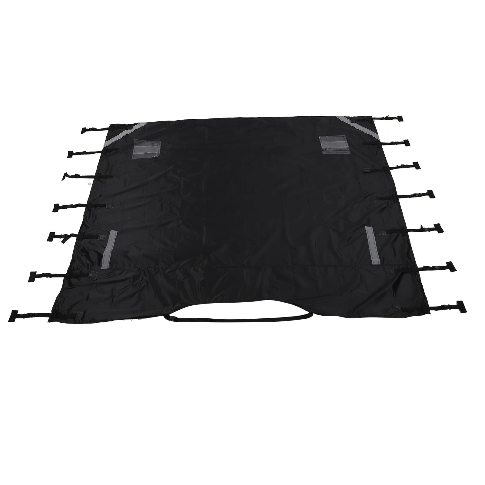 Cubierta universal para remolque delantero de caravana, 86 x 69 pulgadas, cubierta protectora delantera para caravana, tela Oxford 210D, con luces LED y correas de fijación ajustables, cubiert
