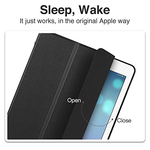 Image of MOCA Smart Folio Flip Cover case for (7.9 inch inch) Apple iPad mini 1, mini 2, mini 3 Model. A1432, A1454, A1455, A1489, A1601, A1490, A1491, A1599, A1600 Flip Cover case (Black)