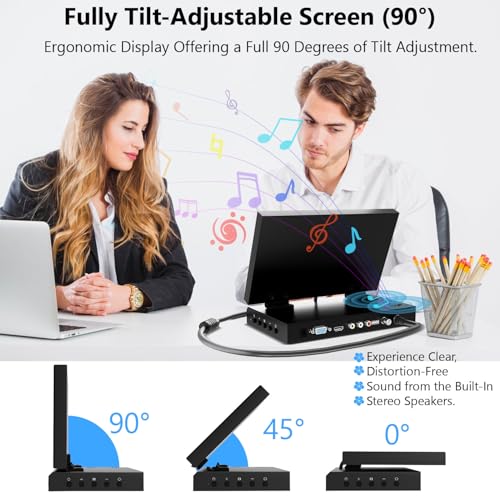 Image of 10.1 inch Small Monitor for PC Raspberry Pi, 1280x720 IPS Mini Monitor Multi-Port Docking Station Built-in USB Hub &Dual Speakers, Raspberry Pi Display for DIY Projects,Gaming & Aida64 CPU GPU Monitoring