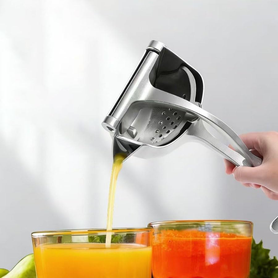 Miniatura 2 de Exprimidor manual, 1 unidad versátil exprimidor de limón, de acero inoxidable, duradero y portátil, extractor de jugo de frutas para aventuras al