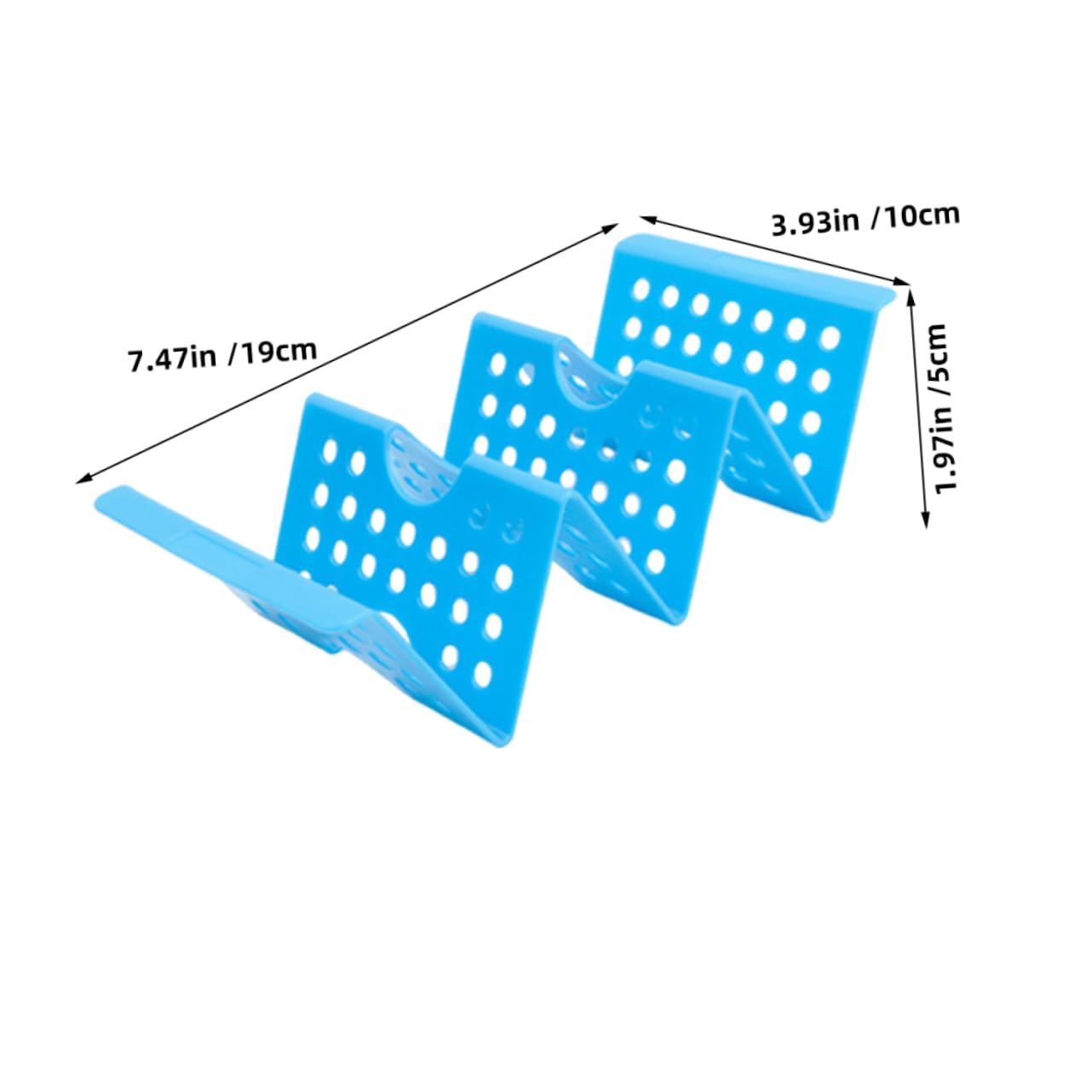 Cabilock 8pcs Taco Serving Organizer W Shaped Hollow Tray Tortillas Pancakes Convenient Stackable Dishwasher Safe Taco Holder for Kitchen Party Use