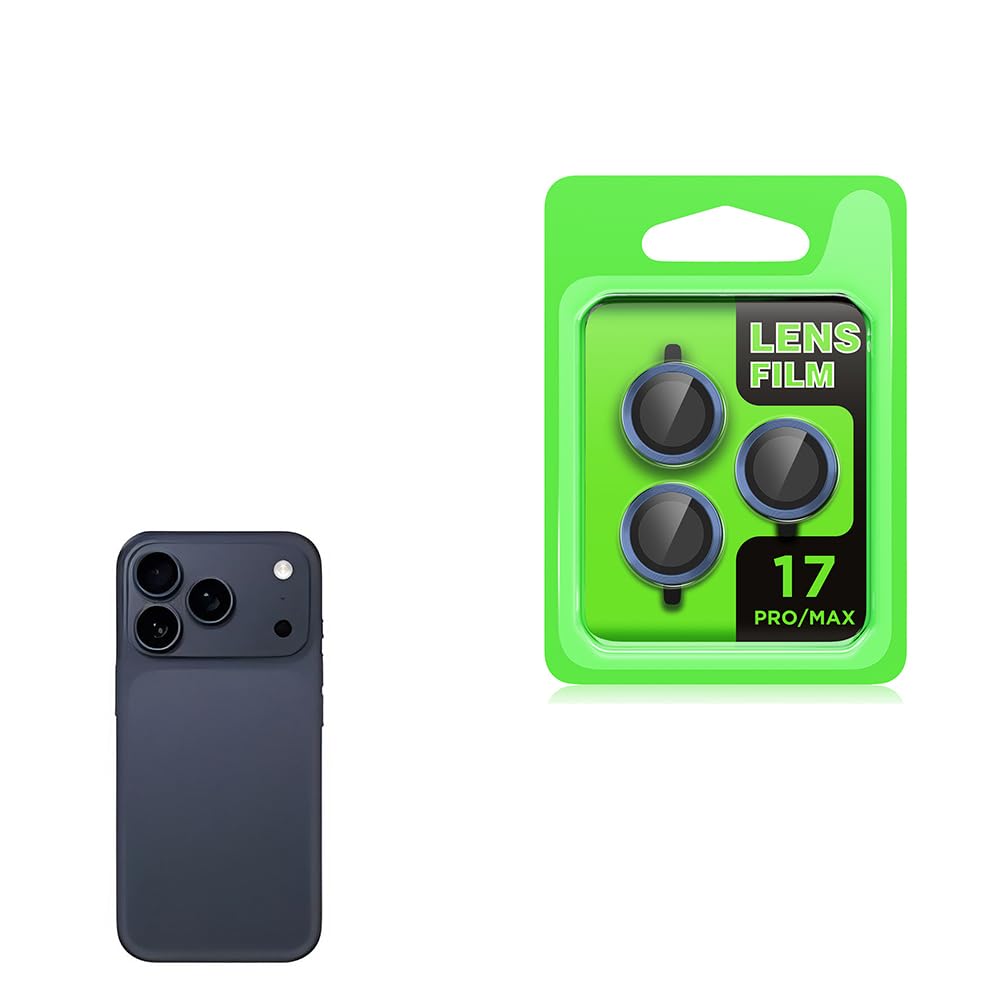 Zore Apple iPhone 17 Pro ve 17 Pro Max Zore CL-07 Kamera Lens Koruyucu Lacivert