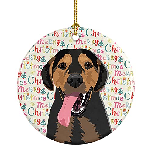Caroline's Treasures Rottweiler Black and Tan #4 Christmas Ceramic Ornament Christmas Tree Hanging Decorations for Home Christmas Holiday, Party, Gift, 3 in, Multicolor