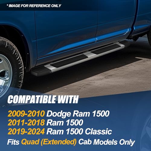 Estribos 6'' Acero Inoxidable Compatible Dodge Ram 09-24 miniatura 7