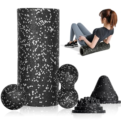 Faszienrolle Set 5in1 – Kompaktes Faszien Massage Rolle mit Faszienball, Duoball & Trigger Tool für Rücken, Nacken, Beine – Set für Yoga, Pilates & Regeneration Faszienrolle Set 5in1 – Kompaktes Faszien Massage Rolle mit Faszienball, Duoball & Trigger Tool für Rücken, Nacken, Beine – Set für Yoga, Pilates & Regeneration
