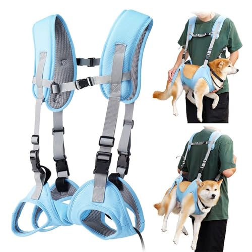 Sac à dos de transport ventral pour chien bleu M pour sécuriser vos sorties