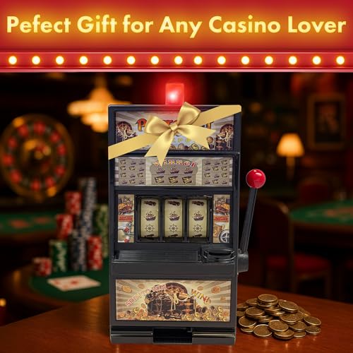 Real Slot Machine - Las Vegas Casino Slots with Flashing Lights and Realistic Jackpot Sounds - Pirate Casino Machine Accepts 98-Percent of World Coins by Trademark Games