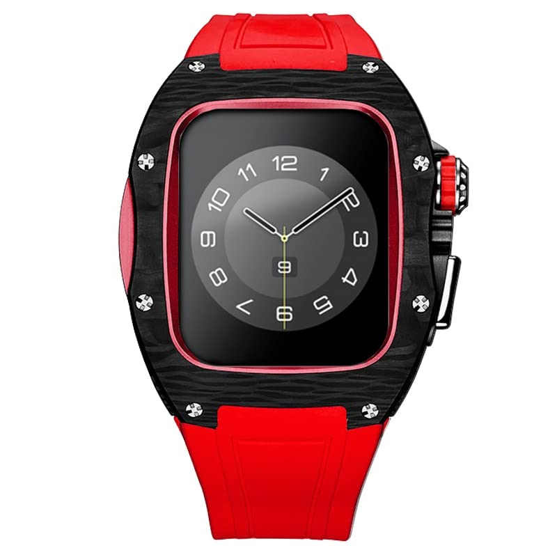 Kit modification Apple Watch carbone : transformez votre iWatch 44mm en montre de luxe