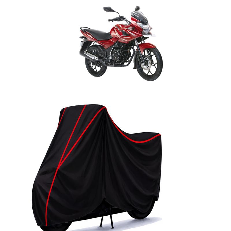 Image of Bajaj Discover 150 Water Resistant Bike Cover for All Motorcycles & Rain | Heavy Duty Taffeta Fabric | UV Protection, Dustproof, Scratchproof | All Weather Two Wheeler Body Cover with Elastic Bottom