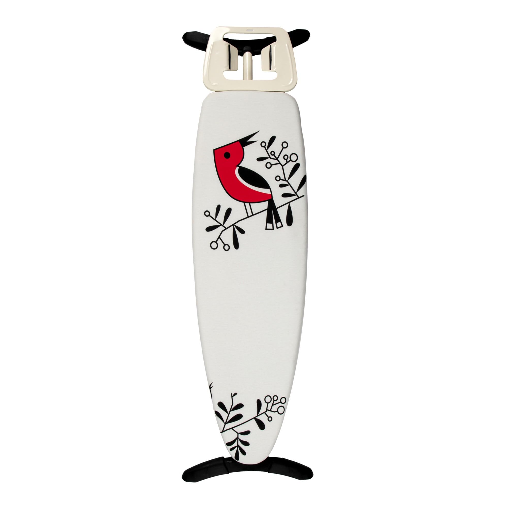 Tabla de Planchar YoungVIP | Área Planchado 116x35 cm | Patas Antideslizantes estables | Protector Suelo | Soporte Plancha | Funda 100% algodón+Relleno | Altura Regulable hasta 92 cm