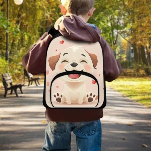 Flashideas Cute Dog Backpack for School Girls Cute Book Bag with Compartments 12 Inch Kids Backpacks Lightweight Casual Daypacks Kindergarten Elementary Kids Backpack2