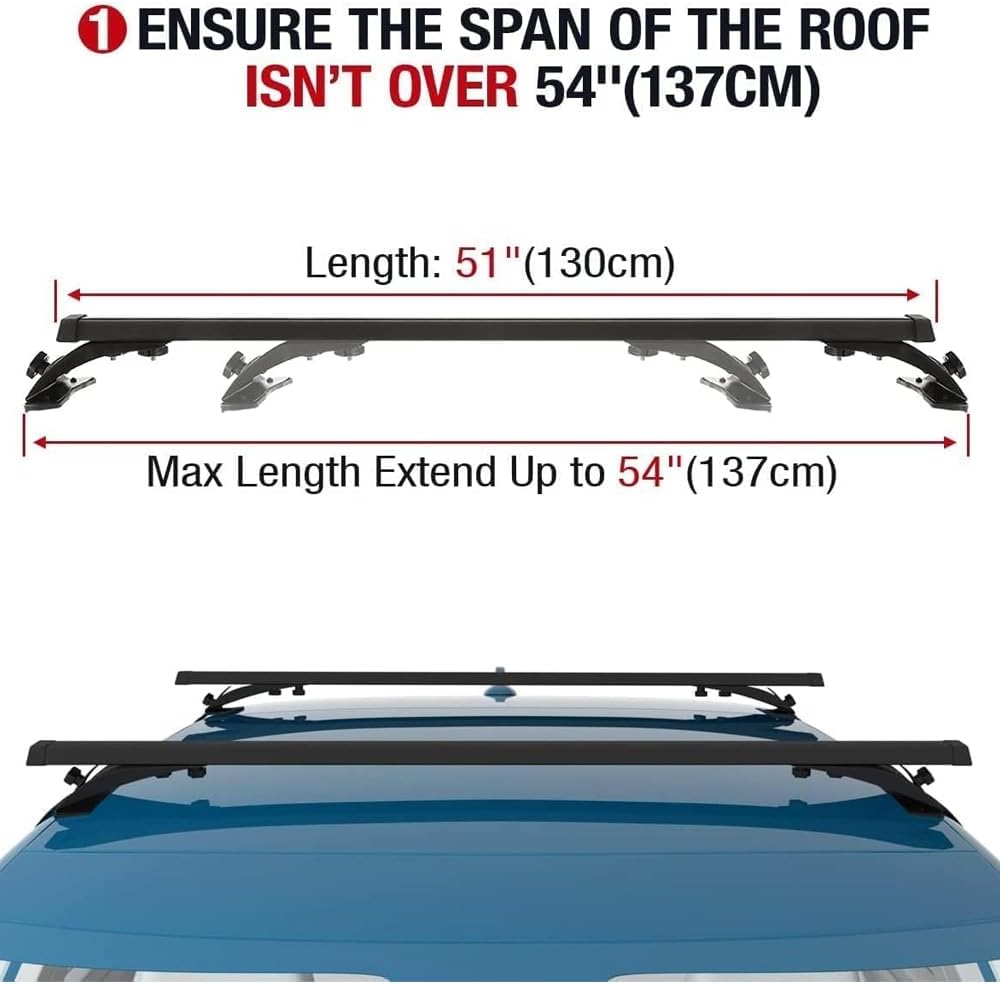 Diagram illustrating the length of the crossbar and maximum extension