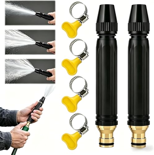 2 Stück Hochdruckpistole für Gartenschlauch Hochdruck Autowaschpistole für Zuhause Hochdruckdüse für Gartenschlauch Gartenbrause 3 verstellbare Modi Hochdruck Wasserpistole für Autowäsche