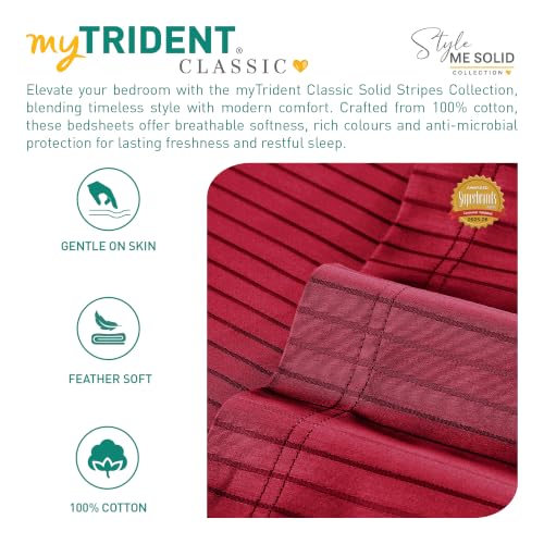 Image of myTrident Bedsheet for Double Bed King Size | 108 inch x 108 inch | Blaze
