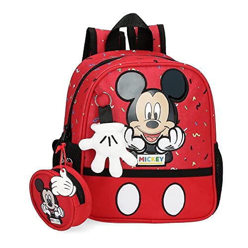 Disney - Mochila Guardería It´s A Mickey Thing 25Cm Adaptable En Oferta Disney It´s A Mickey Thing Mochila Guardería Adaptable Rojo 23X25X5 Cms Poliéster 5,75L