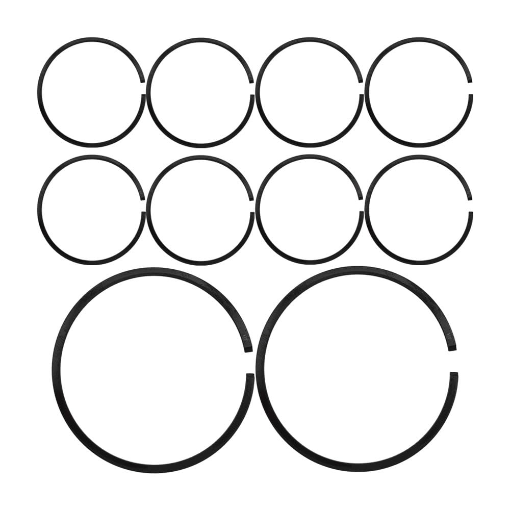Segment piston pour tronçonneuse 50 mm compatible 371 372 362 - Kit 10 pièces 1,2mm