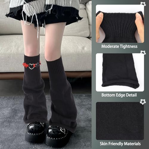 Image of Junely Leg Warmers for Women Kawaii Leg Warmer Cute Legwarmers Japanese Socks Emo Lolita Gyaru Harajuku Accessories