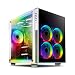 Produktbild anidees AI Crystal Cube AR V3 EATX/ATX PC Gaming Gehäuse mit Zwei Kammern aus gehärtetem Glas mit 5 RGB PWM Lüftern / 2 LED Streifen - Weiß AI-CL-Cube-W-AR3