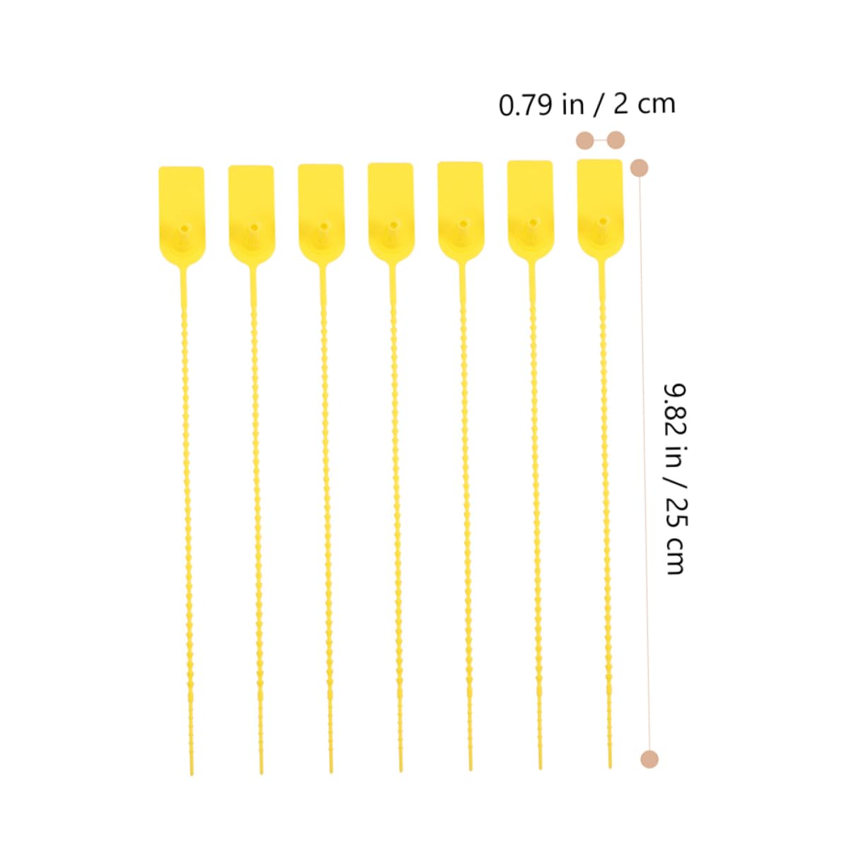 HEALLILY 50pcs Self-Locking Waterproof Labels Plastic Tags for Electronics Logistics Zip Tie Seals for Shipping
