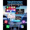 MoKo Wireless CarPlay Adapter for iPhone 2025, Only for iPhone iOS 10+ and Cars with Built-in Car Play, Converts Wired Car Play to Wireless Dongle,Plug and Play Fast Response Bluetooth CarPlay Adaptor