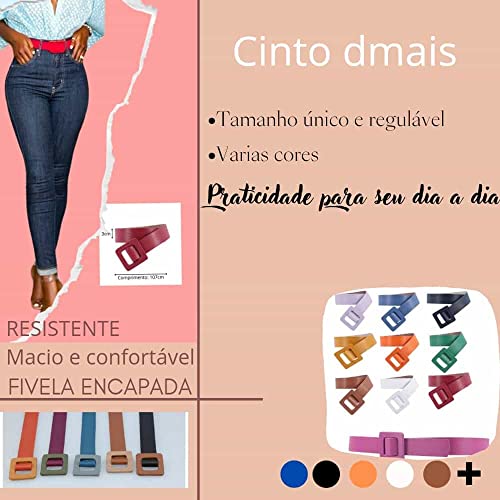 Cinto Faixa em Couro Legítimo Macio e Resistente 85 DMAIS Cinto de Couro Largura 3cm Tamanho 107cm A