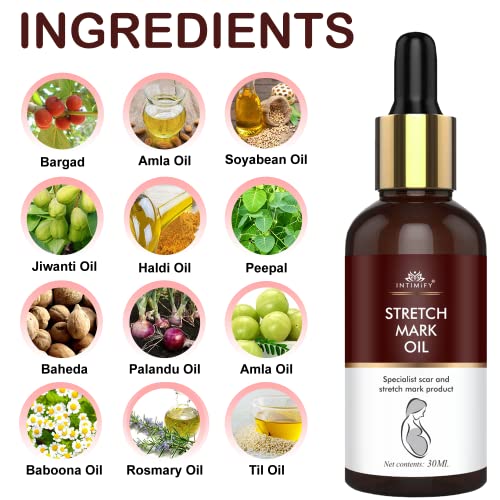 Image of INTIMIFY Stretch Mark Removal Oil For Women 30 ml (Pack of 1)