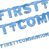 Blue First Communion Letter Banner