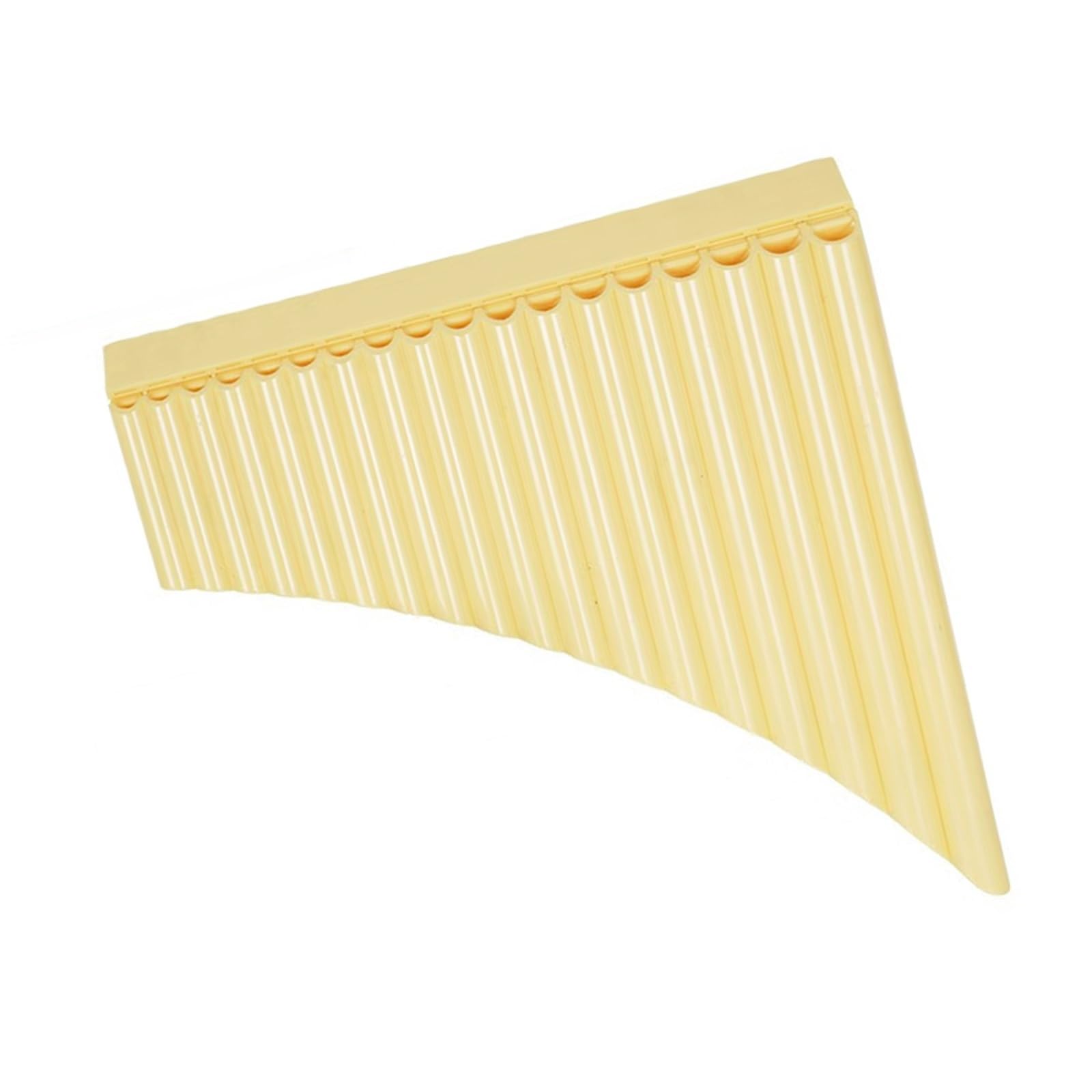 Flauta Pan Adultos C Major 18 Pipe Panpipe Instrumento ABS Resina Amarillo Claro(18 Tube)