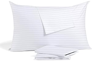White Striped Toddler Pillow Case 12x16 Inches