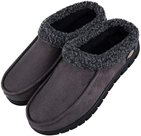 Dickies Men's Open and Closed Back Memory Foam Slippers with Indoor/Outdoor Sole, Medium Grey | Image 4