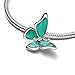 ZURWTCH Four Leaf Clover Dangle Charm Fit Women Bracelet Necklaces Fashion Gifts 925 Sterling Silver DIY Jewelry (Butterfly Charm 1094)