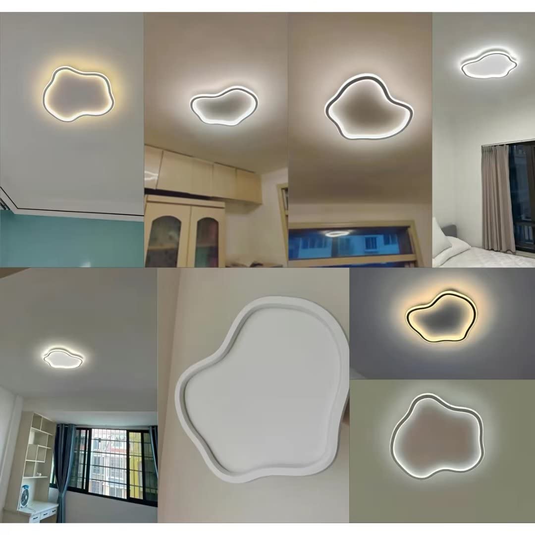Lampa sufitowa LED Cloud Pojedynczy żyrandol, lampa sufitowa do pokoju dziecięcego, do sypialni, salonu, pokoju chłopca, dziewczynki, 50 W, bezstopniowe ściemnianie, 15,9 cala