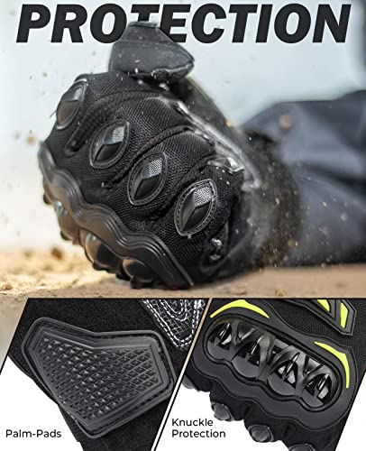 image for KEMIMOTO Motorcycle Gloves for Men, Touchscreen Cycling Gloves for Out