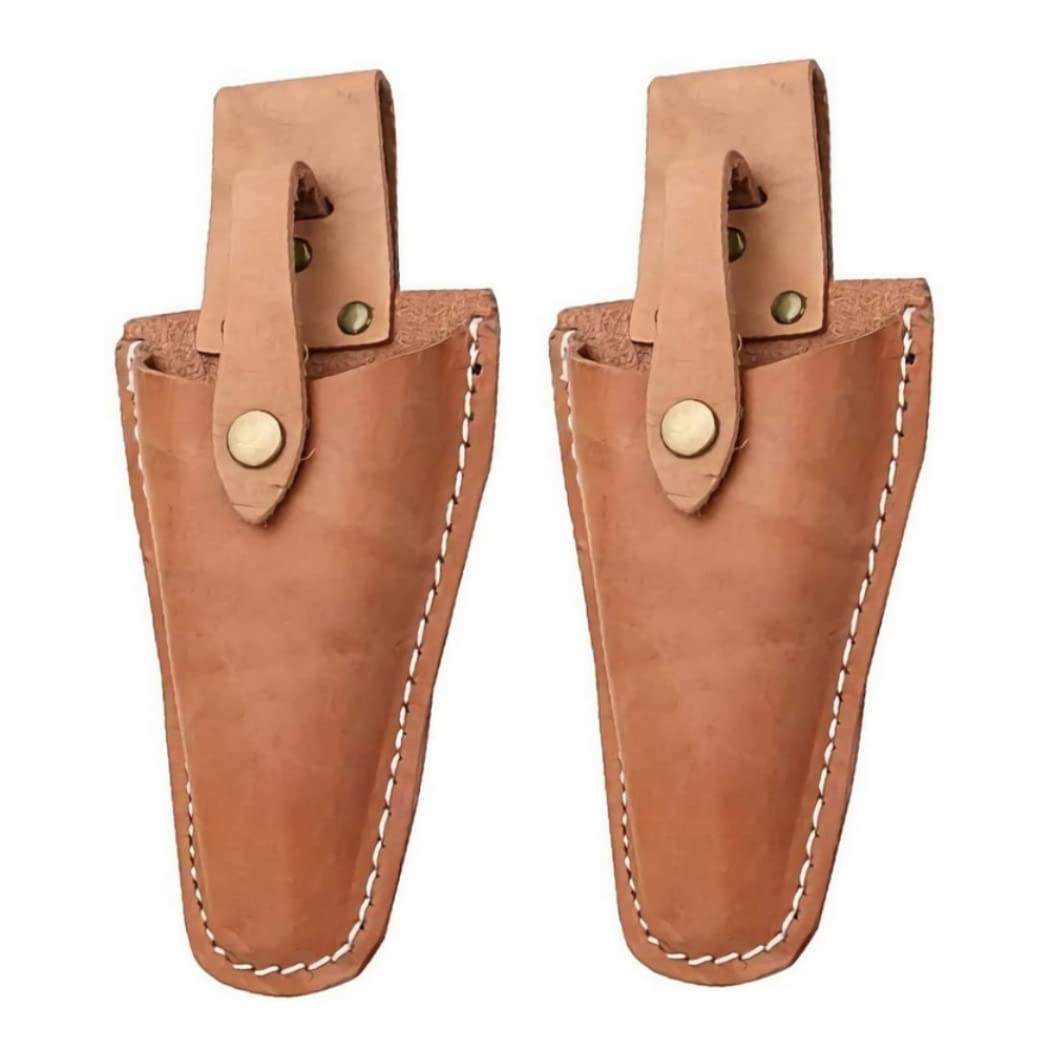 Pliers Holster, Pruner Holster, 2Pcs Leather Hand Pruner Sheath Garden Pliers Scissors Holder with Snap Gardening Case Pouch Bag for Gardening Pruning Shears