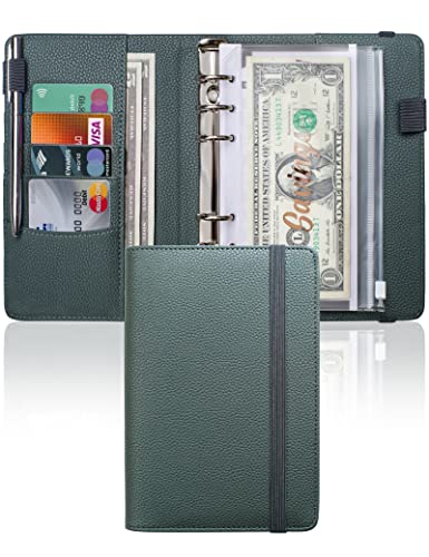 A6 Budget Binder With 10 Zipper Envelopes, Pu Leather Money Binder Organizer For Cash Envelope Binder For Budgeting, Savings Binder With Budget Sheets & Stickers, Budget Organizer For Cash #TOP15
