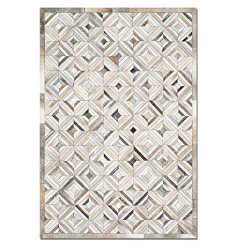 Fydnp Sala De Estar Alfombra De Piel De Vaca Patchwork De Diamantes co