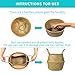 BrilliantJo Seagrass Belly Basket, Set of 2 Woven Plant Pot Holder handmade Home Decor for Storage Plants Picnic Grocery Medium(10.63 x 9.44 inch)
