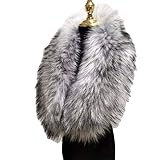 Passend: Pelzkragen sind perfekt für Pelzmäntel, Daunenjacken und jede Jacke, perfekt für Hochzeiten, Theater und Cocktailpartys und verleihen jedem besonderen Abendoutfit einen glamourösen Zauber.Fügen Sie Ihren Daunenjacken und Mänteln einen Hauch von Luxus hinzu.