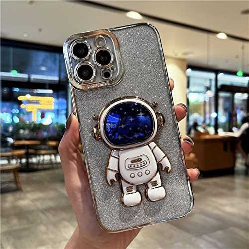 Étui de téléphone avec support astronaute pliable et design carré antichoc