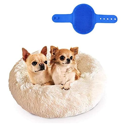 Cama para Perros pequeños Cozywind - Sofá para Mascotas 60 cm de Diámetro, de Felpa Gruesa, Redonda