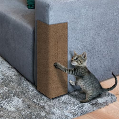Protetor Arranhador para Gatos de canto Sofá e Cama Box Protege seu Movél Discretamente Cor Bege MDf