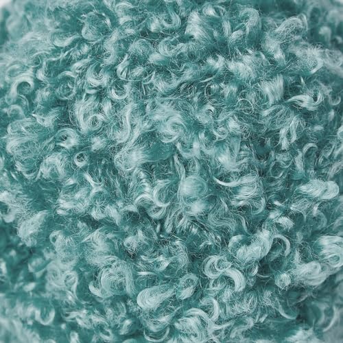 Pretty Jolly Teddy Fur Yarn - Super Soft, Chunky, Fluffy Faux Fur - Total Length 2×50m (100g×2) - Sage - Image 2