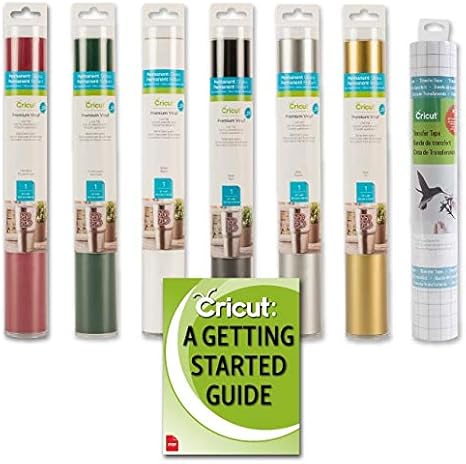 Cricut Premium Permanent Vinyl Christmas Bundle - Custom DIY Projects Holiday Decorations Seasonal Ornaments Package Stocking Personalized Gifts Present Signs Decal Celebration Party Gathering Outdoor