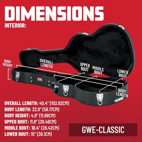 image for Gator Cases Traditonal Series Hard-Shell Wood Case for Classical Style